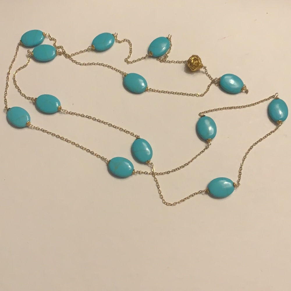 Beautiful long blue necklace